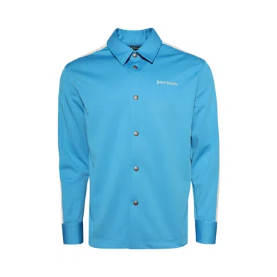 Pre-owned Palm Angels Classic Logo Track Shirt 'light Blue' | Men's Size Xl