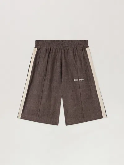 Palm Angels Classic Logo Track Shorts In Animal Print