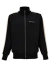 Palm Angels Black Logo Print Track Ski Jacket