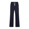Palm Angels Logo Embroidered Drawstring Pants In Blue