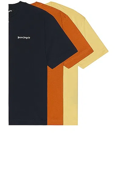 Palm Angels Classic Logo Tri Pack Tee In Multi
