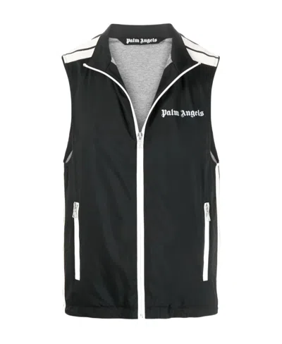 PALM ANGELS PALM ANGELS LOGO PRINTED ZIPPED GILET