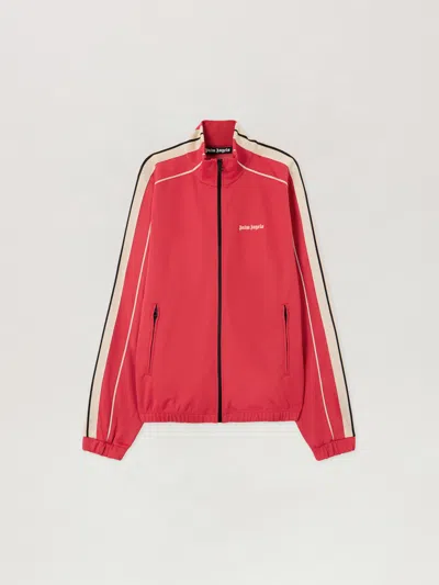 Palm Angels Classic Logo Vintage Track Jacket In Red