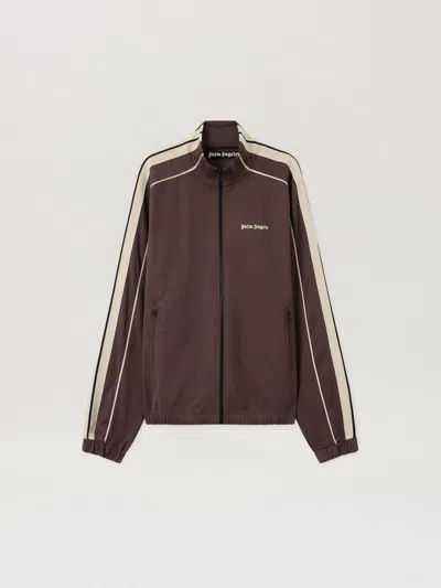 Palm Angels Classic Logo Vintage Track Jacket In Burgundy