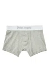 Palm Angels Classic Logo-waistband Boxers Set In Melange Grey