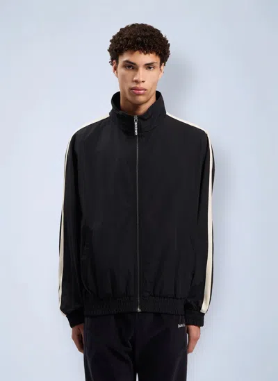 Palm Angels Classic Logo Windbreaker Jacket In Black