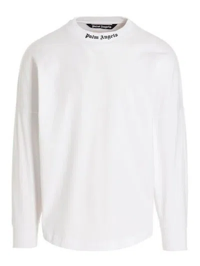 Pre-owned Palm Angels Classic Longsleeve Logo T-shirt In White