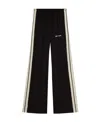 Palm Angels Wide-leg Trousers With Contrasting Stripe Detail In Black