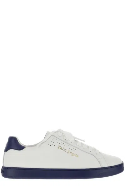 Palm Angels Classic Low-top Sneakers In Bianco/blu
