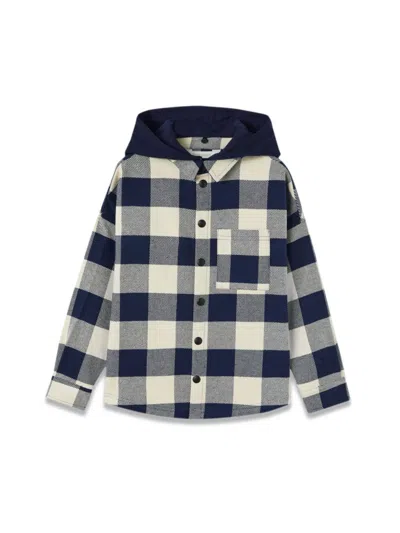 Palm Angels Kids' Classic Overlogo Overshirt In Blue