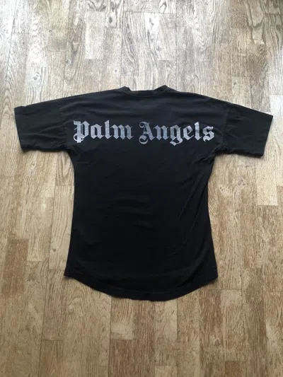 Pre-owned Palm Angels Classic Print Design Tee Shirt In Black