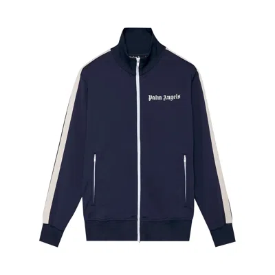 Pre-owned Palm Angels Classic Track Jacket 'navy/white' In Blue