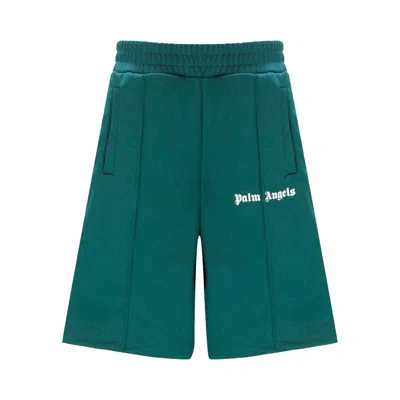 Pre-owned Palm Angels Classic Track Shorts 'green/white'