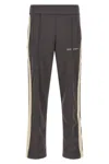 Palm Angels Logo Track Joggers Straight Leg Style In Gray