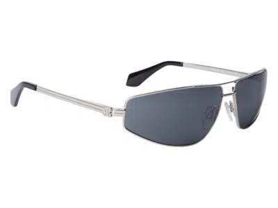 Pre-owned Palm Angels Clavey Silver Sunglasses In Silver Dark Grey (peri059s24met0017207)
