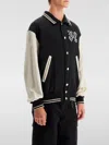Palm Angels Satin Varsity Jacket For In Weiss