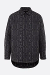 Palm Angels Quilted All Monogram Outerwear With Snap Buttons In Black