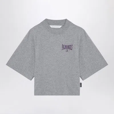Palm Angels College Crew-neck T-shirt In Gray