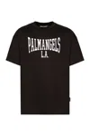 Palm Angels College Print T-shirt In Black