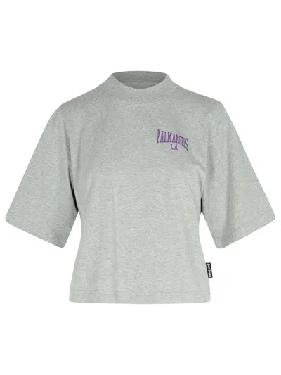 Palm Angels College Grey Cotton T-shirt