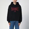 PALM ANGELS PALM ANGELS COLLEGE HOODIE BLACK/RED