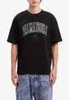 Palm Angels College Logo Print Crewneck T-shirt In Black