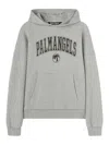 Palm Angels College Palm Logo Printed Hoodie In Grey