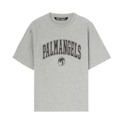 Pre-owned Palm Angels College Palm Slim Tee 'grey Melange' | Men's Size Xl In Gray