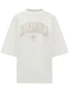Palm Angels College Palm T-shirt In 030b Off White - Ivory