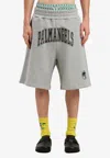 Palm Angels College Palm Shorts In Gray