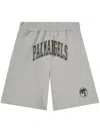 Palm Angels College Palm Shorts In Grey