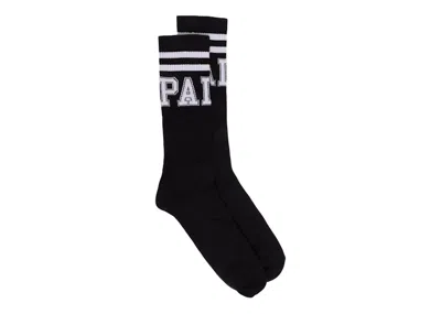 Pre-owned Palm Angels College Socks In Black/white