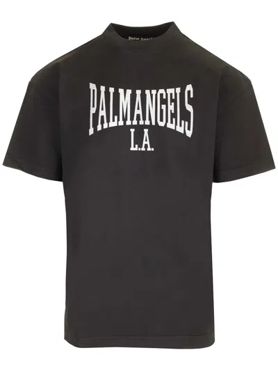 Palm Angels College T-shirt In Black