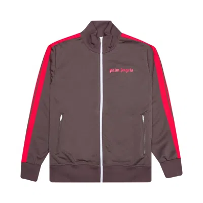 Pre-owned Palm Angels College Track Jacket 'dark Grey/magenta' | Men's Size Xs In Gray