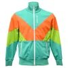 Palm Angels Color-block Track Jacket In Multicolor Polyester In Green