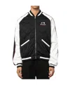 Palm Angels Color Matching Design Long-sleeved Casual Jacket In Black