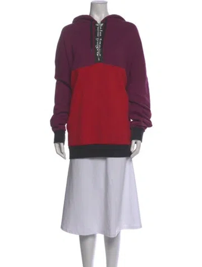 Pre-owned Palm Angels Colorblock Pattern Crew Neck Hoodie In Multi