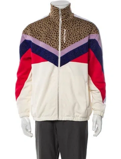 Pre-owned Palm Angels Colorblock Pattern Jacket In Neutral