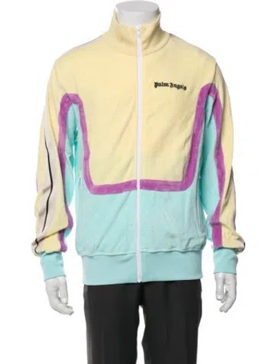 Pre-owned Palm Angels Colorblock Pattern Jacket W/ Tags In Yellow