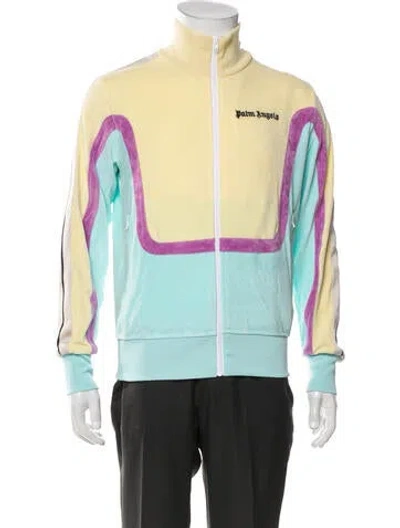 Pre-owned Palm Angels Colorblock Pattern Jacket W/ Tags In Yellow