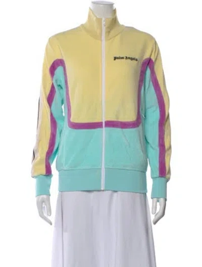 Pre-owned Palm Angels Colorblock Pattern Long Sleeve Sweatshirt W/ Tags In Multi