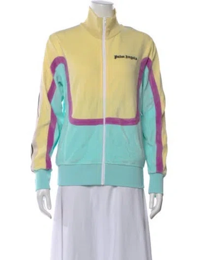 Pre-owned Palm Angels Colorblock Pattern Long Sleeve Sweatshirt W/ Tags In Multi
