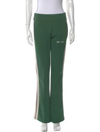 Pre-owned Palm Angels Colorblock Pattern Wide Leg Pants W/ Tags In Green