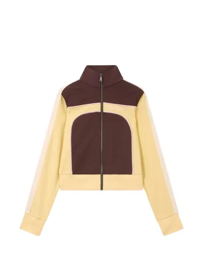 Palm Angels Color-block Track Jacket In Yellow