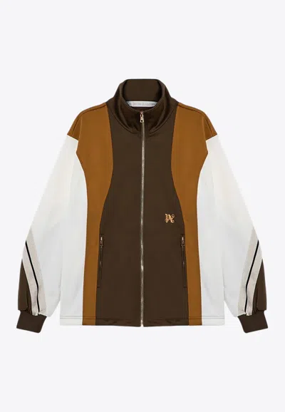 PALM ANGELS COLORBLOCKED LOGO TRACK JACKET