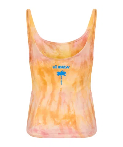Palm Angels Colorful Tiedye Tank Top In Nude