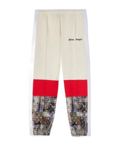 PALM ANGELS COLOUR-BLOCK LOGO-PRINT TRACK PANTS
