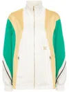 Palm Angels Monogram Colorblock Track Jacket In White