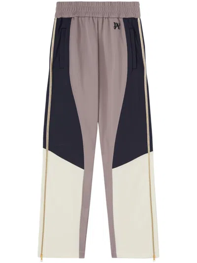 Palm Angels Colorblocked Logo Track Pants In Pink