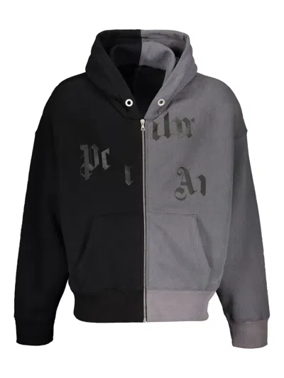Palm Angels Colourblock Hoodie In Black